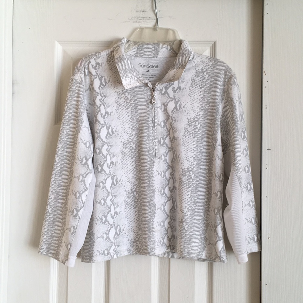 White SnakeSkin Workout Shirt